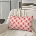 thumbnail image 5 of Gukieu Strawberry Print Plush Pillow Cover, Hidden Zipper Pillow Protector without Pillow Core, Suitable for Bedroom, Office, Car Decoration-14"x20", 5 of 6
