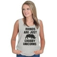 thumbnail image 4 of Rhinos Are Just Chubby Unicorns Plus Size Graphic Tank Top Brisco Brands 2X, 4 of 5