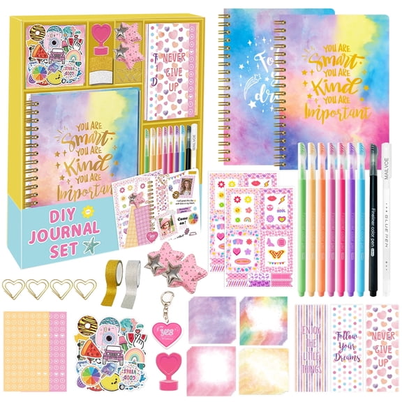 Sawnfay DIY Journal Kit for Girls - Teen Tween Girl Gifts Trendy Stuff,Scrapbook Supplies Stationery Set, Art Crafts Kit, Christmas Stocking Stuffers, - Ideal Gifts for 8-14 Year Old Girl