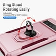 thumbnail image 4 of Nalacover Rugged Case for Google Pixel 9 with Rotated Ring Holder Kickstand Bracket, Military Grade Shockproof Cover with Magnetic Car Mount Lens Protective Case for Google Pixel 9, Pink + Rose, 4 of 10