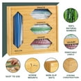thumbnail image 5 of Bamboo Kitchen Drawer Organizer - Ziplock Bag Holder, 4 Compartments for Gallon, Quart, Sandwich, Snack Bags - Label Stickers Included, 5 of 6