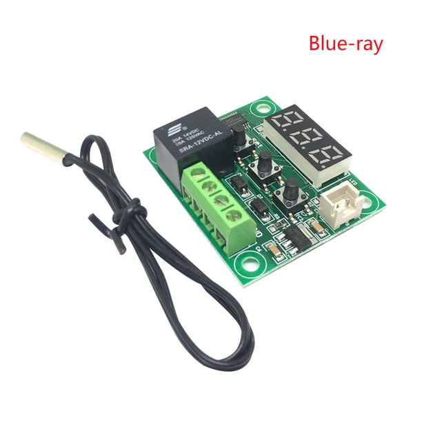 Módulo de termostato versión mini impermeable DC-12V Control de temperatura Interruptor de control de temperatura, luz azul seitruly MK1442-02