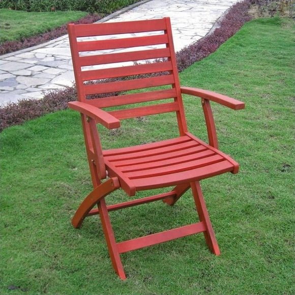 Pemberly Row Set of 2 Patio Chair in Barn Red