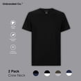 thumbnail image 3 of Paquete 2 Playeras Cuello Redondo Para Hombre De Algodón Oliva Obscura y Plata Unbranded Co UNB-CNE-2DSS, 3 of 3