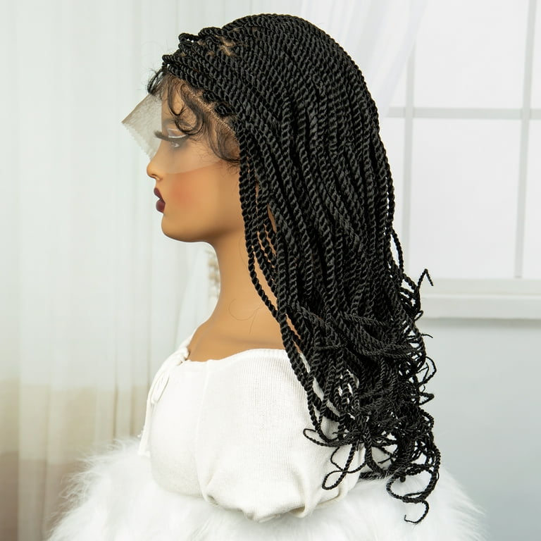 Braided wigs with bangs clearance