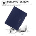 thumbnail image 6 of SaniMore iPad 10th Generation Case 10.9" 2022, Premium PU Leather Business Skin [Auto Sleep/Wake] [Pen Holder] Shockproof Kickstand Wallet Case with Cash/Card Slots for New iPad 10th Gen, Blue, 6 of 8