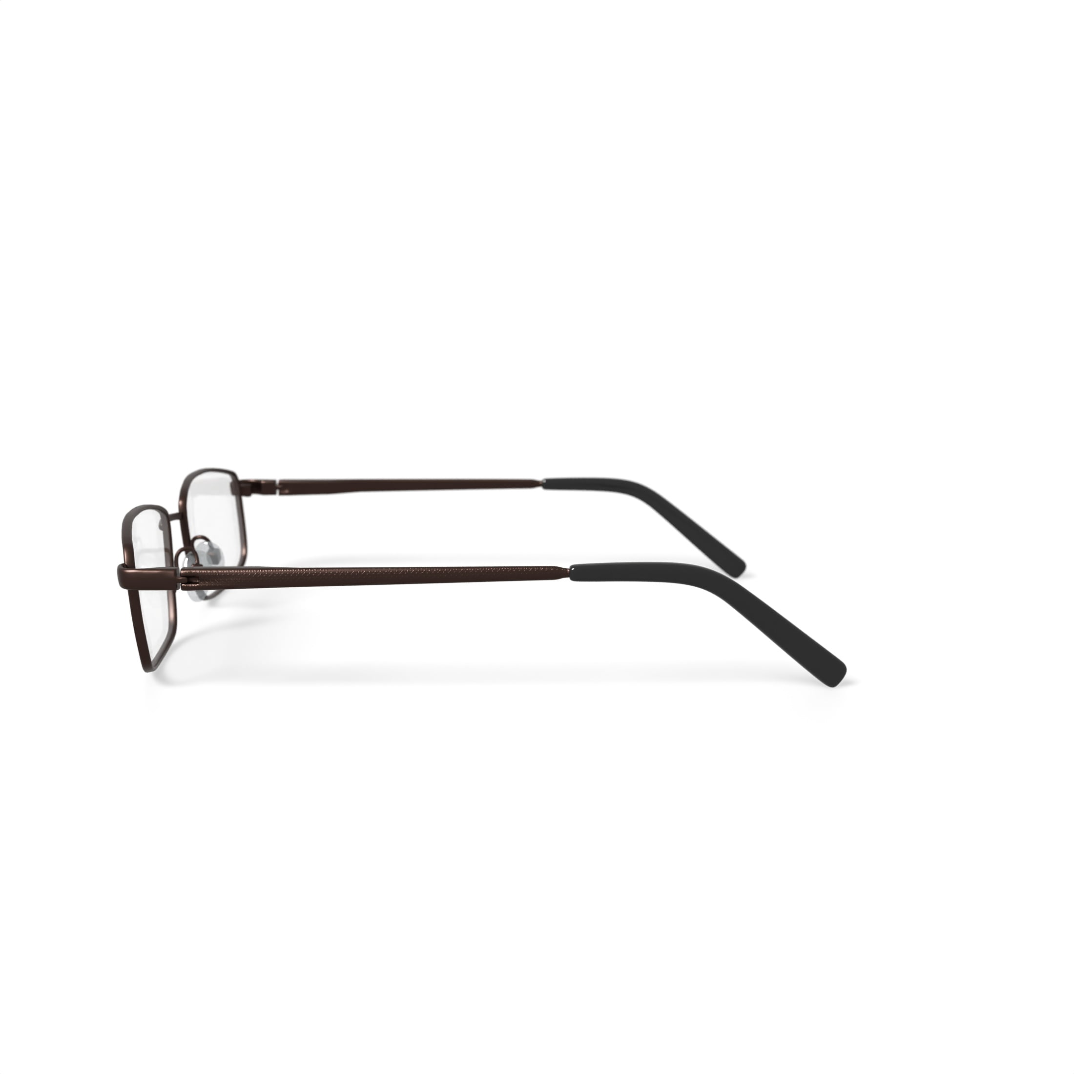 Adolfo Men's Rectangular Prescription Eyeglasses with Case, Bronze
