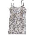 thumbnail image 1 of Aeropostale Womens Lace Print Stretch Favorite Cami Tank Top, gris, grande Aeropostale Cami, 1 of 1