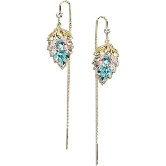 Gold Long Chain Threader Earrings For Women - Fashion Statement Drop Dangle Thread Earrings Jewelry Gift[Z6852]