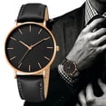 thumbnail image 2 of Men Quartz Watch Ultra Thin Round Dial Pointer Display Shockproof All-match Decoration Alloy Mesh Belt Fashion Simple Male Quartz Wristwatch Clock for Student, 2 of 7