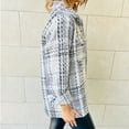 thumbnail image 1 of Female Long Sleeve Jacket Contrasting Color Block Women Button Down Plaid Coat Stylish Loose Polyester Fiber Comfortable For Outdoor For Dating ANGGREK Ropa, 1 of 7