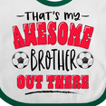 thumbnail image 4 of Inktastic That's My Awesome Brother out There with Soccer Balls Boys or Girls Baby Bib, 4 of 4