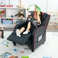 thumbnail image 6 of Gymax Kids Recliner Chair Ergonomic Leather Sofa Armchair w/Footrest Side Pocket Red, 6 of 10