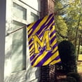 thumbnail image 2 of Monogram - Tiger Stripe - Purple Gold Letter M Monogram Initial Flag House Size, 2 of 2