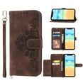 thumbnail image 3 of Nalacover Case for iPhone 14, PU Leather Wallet Phone Crossbody Flip Case with Credit Card Holder and Shoulder Wrist Strap Magnetic Stand Shockproof Cover For iPhone 14, Brown, 3 of 16
