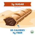 thumbnail image 4 of Crispy Dunes Vegan Chocolate Hazelnut Wafer Sticks – Low-Calorie Keto Snack with Hazelnut Cream Filling, 90 Calories, Non-GMO, Prebiotic Fiber - 12 Pack, 4 of 5