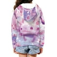 thumbnail image 4 of Uourmeti Peach Bolssom Axolotl Teens Lightweight Hooded Jacket Long Sleeve Comfy with Pockets Casual Loose Sweatshirt Girls Size 13-14, 4 of 7