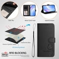 thumbnail image 4 of Flip Case for Samsung Galaxy A01 RFID Blocking Magnetic Clasp Wallet Case with 3 Card Slots and Kickstand Function, 4 of 4
