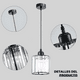 thumbnail image 3 of Lámpara Colgante Techo BLOOSOM Cristal Moderna Decorativas 3 Piezas Redondo negro, 3 of 4
