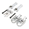 thumbnail image 1 of Reposapiés de pasajero con soporte para Harley Flde Fxbrs, accesorios antideslizantes Plata de clavija ancha, 1 of 9