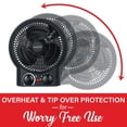 thumbnail image 4 of Brentwood Kool Zone H-F304BK H-F304BK 3-Speed 1,500-Watt-Max Portable Electric Space Heater and Fan, 4 of 8