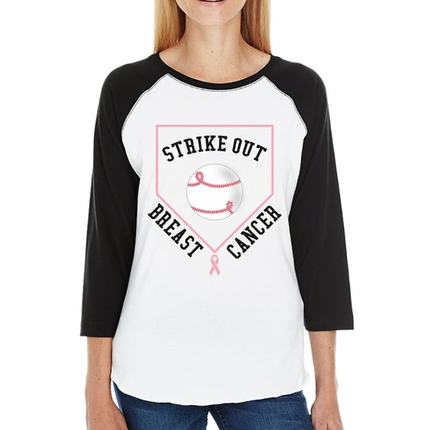 niveau skinke Kom op Strike Out Breast Cancer Awareness Shirt Womens Black Muscle Tshirt -  Walmart.com