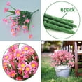 thumbnail image 4 of Viworld 6 Bundles Artificial Daisy Mums Flowers Outdoor Fake Fall Flowers for Decoration No Fade Faux Plastic Autumn Flower Garden Porch Window Box Decor (Orange), 4 of 8