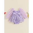 thumbnail image 2 of Suealasg Baby Girls Romper Dress 3 6 12 18 24 Months Long Sleeve Butterfly Print Romper Dress Infant Girls Princess Photo Shoot Outfits, 2 of 7