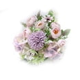 thumbnail image 4 of Bola de flores falsas Nikou de seda color morado, 4 of 14