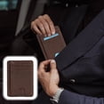 thumbnail image 3 of Slim Card Holder, RFID Blocking ID Case, Bank Card Wallet, Anti-Demagnetization Credit Card Sleeve, Minimalist Travel Organizer Black, 3 of 5