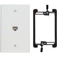 thumbnail image 1 of Buyer's Point 1 Port Cat6 Wall Plate, Female-Female White with Single Gang Low Voltage Mounting Bracket Device (1 Port), 1 of 8