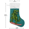 thumbnail image 2 of Coolnut Dinosaur Sunglasses Christmas Stockings Cartoon Christmas Presonalized Large Stocking Sock, Set of 1 Xmas Party Winter Decor Candy Bag Family Holiday Gift, 17.7 Inch, 2 of 7