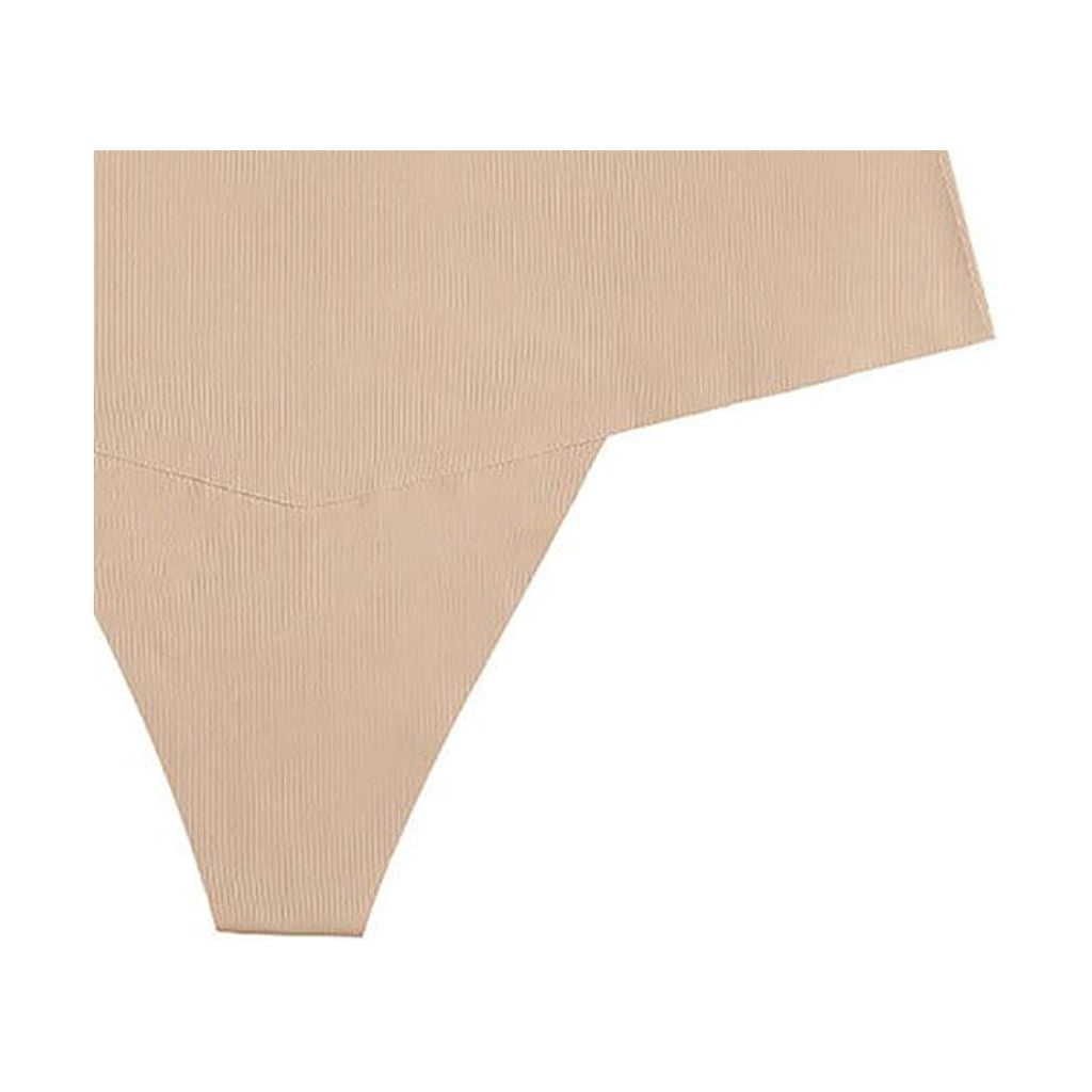 HUPOM Plus Size Underwear Panties Pants Activewear Tie Seamless Waistband Beige S