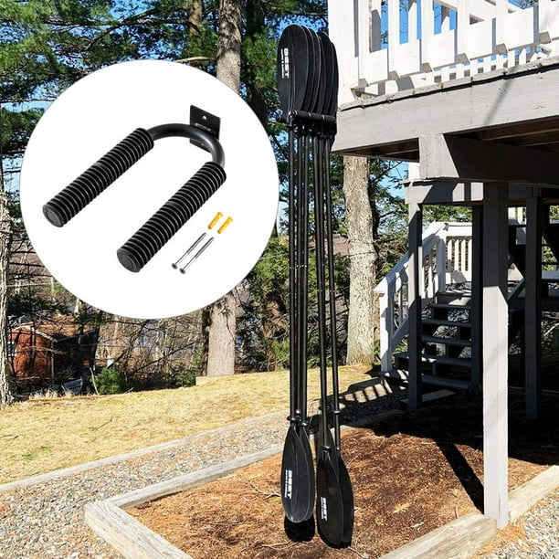 Garage Door Rack Holder for Light Garden Tools, Kayak Paddle, Fishing Rods,  Mounting to 21 Tall Garage Door Panels With/Without Insulation or Garage
