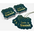 thumbnail image 5 of Inkdotpot Real Gold Foil Bracket Shape Paper Hang Tags Love Is Sweet Wedding Favor Tags Pack Of 100, 5 of 7