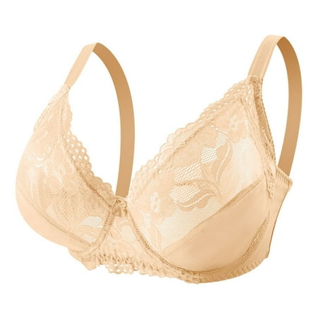 

Minimizers for Women Plus Size Underwire Lace Push Up Everyday Bra Underwear Sexy See Through Hollow Out Lace Bras