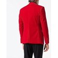 thumbnail image 3 of Men’s Velvet Blazer Classic Smart Casual Tailored Fit Wedding Suit Jacket, 3 of 5