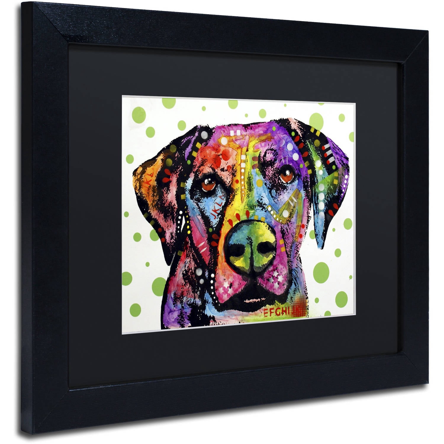 Trademark Fine Art "Rhodesian" Canvas Art by Dean Russo, Black Matte, Black Frame