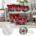 thumbnail image 6 of Christmas Outdoor Waterproof Pillow Covers, Red Truck Xmas Tree Winter Snowflakes Elk Decorative Square Throw Pillowcase Sofa Cushion Sham for Patio/Couch/Chair, 20"x20" 2 Pack, 6 of 8