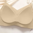 thumbnail image 3 of Yijfswar Seamless Underwear for Women Bralette Ribbed Wireless V-Neck Soft Cup Everyday Bra, 3 of 8
