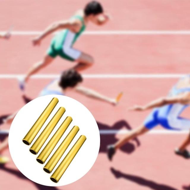 5 piezas Relé Batones Athletics Batones para eventos competitivos deportivos al aire libre Oro