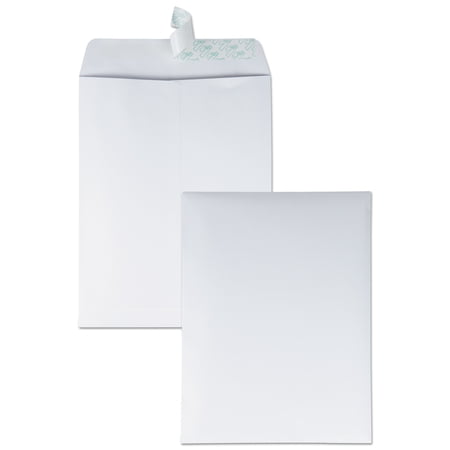 Quality Park Tech-No-Tear 9x12 Catalog Envelopes, Redi-Strip Seal, White, 100 Per Box