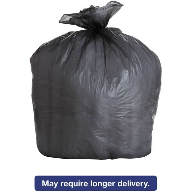 Boardwalk 56 Gallon HighDensity Trash Bags, Black, 25 count, (Pack of