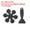 Black, variant on Uxcell Non Slip Bathtub Stickers, Anti Slip Shower Stickers with Scraper Bathroom Shower Floor Decals Snowflake Shape Grass-Green