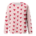 thumbnail image 4 of Womens Valentines Long Sleeve Shirts Casual Oversized Round Neck Printed Pullover Lightweight Tops Fall Clothes, 4 of 4