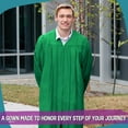 thumbnail image 6 of Endea Graduation Matte Green Graduation Gown, 6 of 8