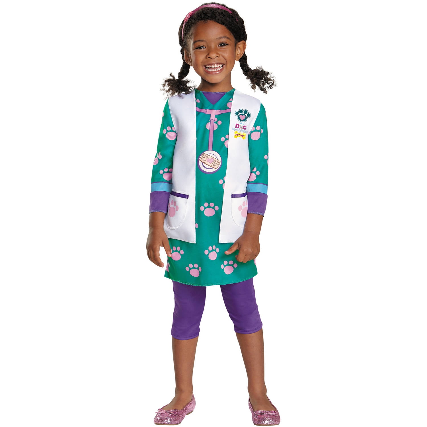 Doc McStuffin Fancy Dress Girls Doctor Uniform TV Character Kids Child Costume 