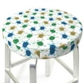 thumbnail image 3 of Lsque Cute Turtle Round Bar chair cushion covers Velvet Fabric Premium Comfort Protects from Scratches and Stains for 14-17 Inch Chair- 12 inch, 3 of 7