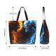 thumbnail image 5 of Disketp Red And Blue Fire Skull Warrior Bolsa Tote Estampada para Mujer, Bolso de Hombro y de Mano para Compras y Viajes, 5 of 8