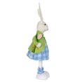 thumbnail image 5 of STPgoods Bella with Tulip Rabbit Easter Figurine 19" (48 cm) Fabric Easter Decoration Standing Decoration Easter Collectible Figurine Holiday Decor Tabletop Favor Figurine, Green and Blue, 5 of 6